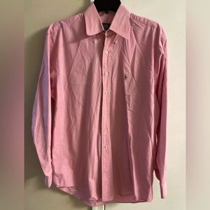 Polo Ralph Lauren the Blake pink button down shirt 100% cotton casual.large